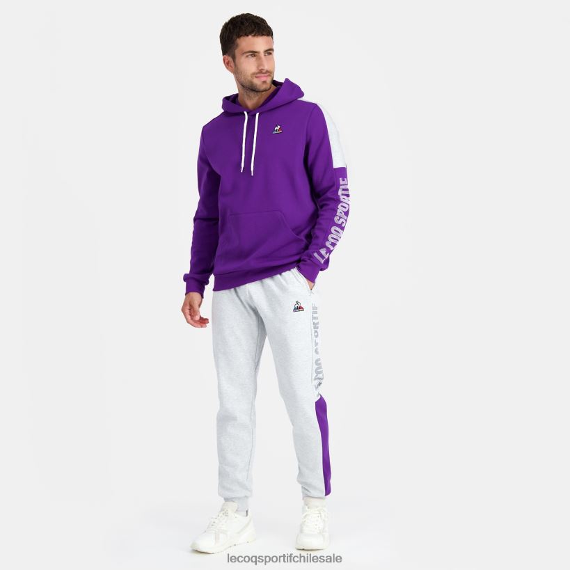 hombres sudadera con capucha violeta T24B2442 Le Coq Sportif ropa