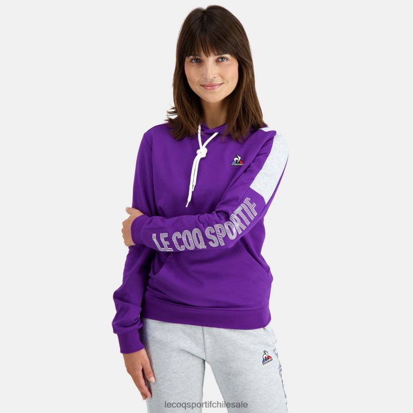 hombres sudadera con capucha violeta T24B2442 Le Coq Sportif ropa