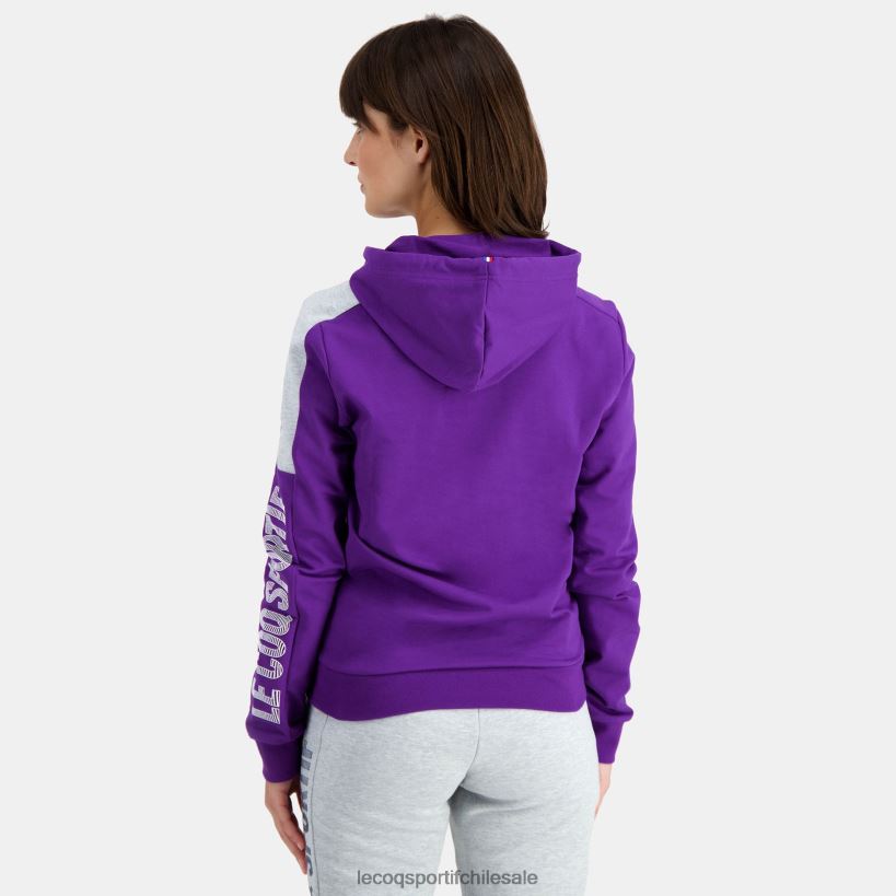hombres sudadera con capucha violeta T24B2442 Le Coq Sportif ropa