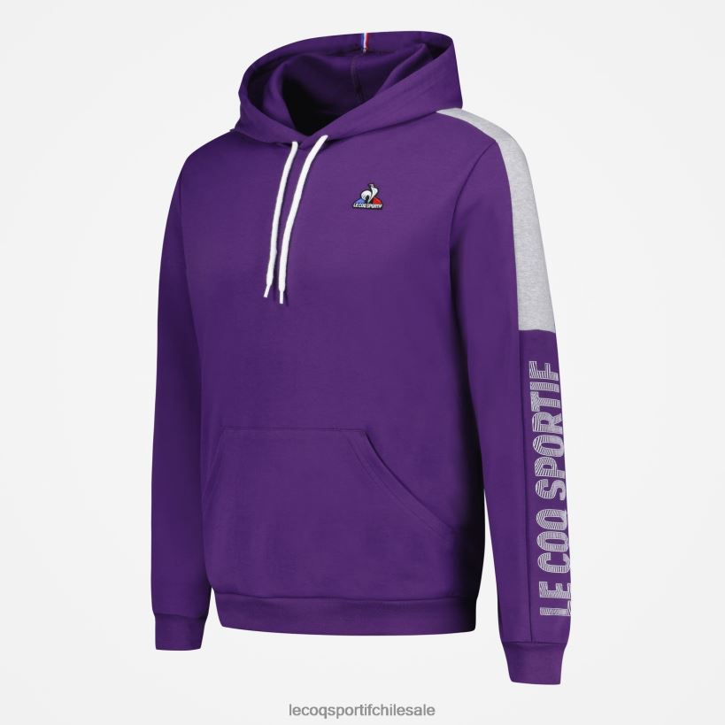 hombres sudadera con capucha violeta T24B2442 Le Coq Sportif ropa