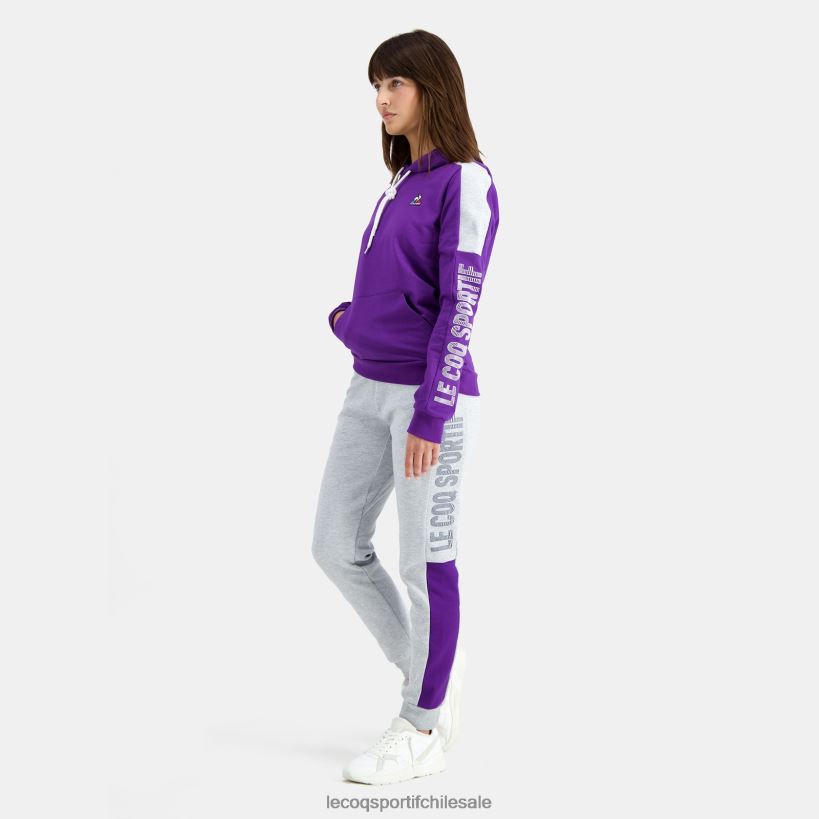 hombres sudadera con capucha violeta T24B2442 Le Coq Sportif ropa