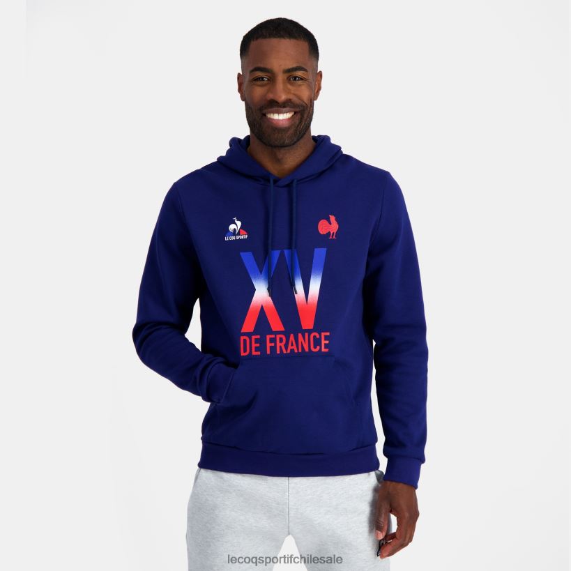 hombres sudadera con capucha - xv de france blue T24B225 Le Coq Sportif ropa