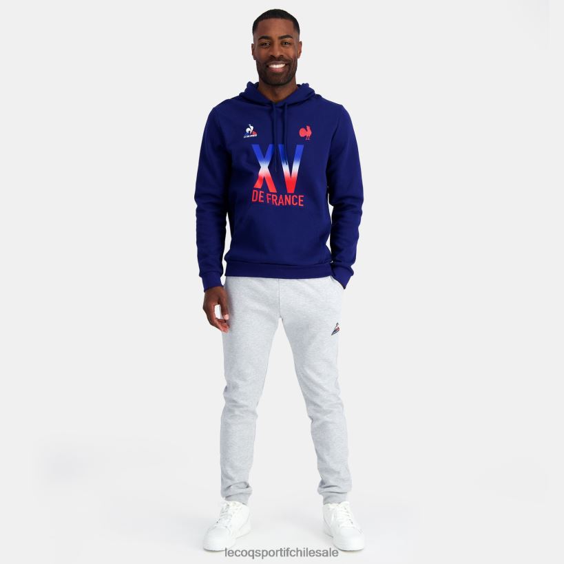 hombres sudadera con capucha - xv de france blue T24B225 Le Coq Sportif ropa