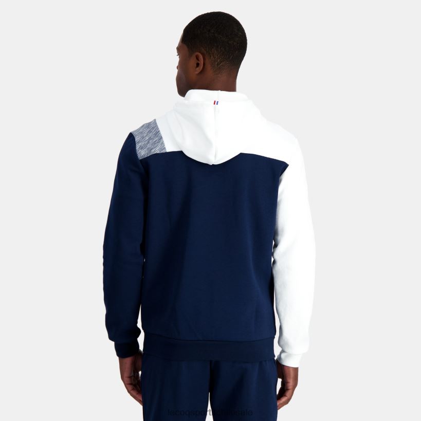hombres sudadera con capucha y cremallera azul T24B222 Le Coq Sportif ropa