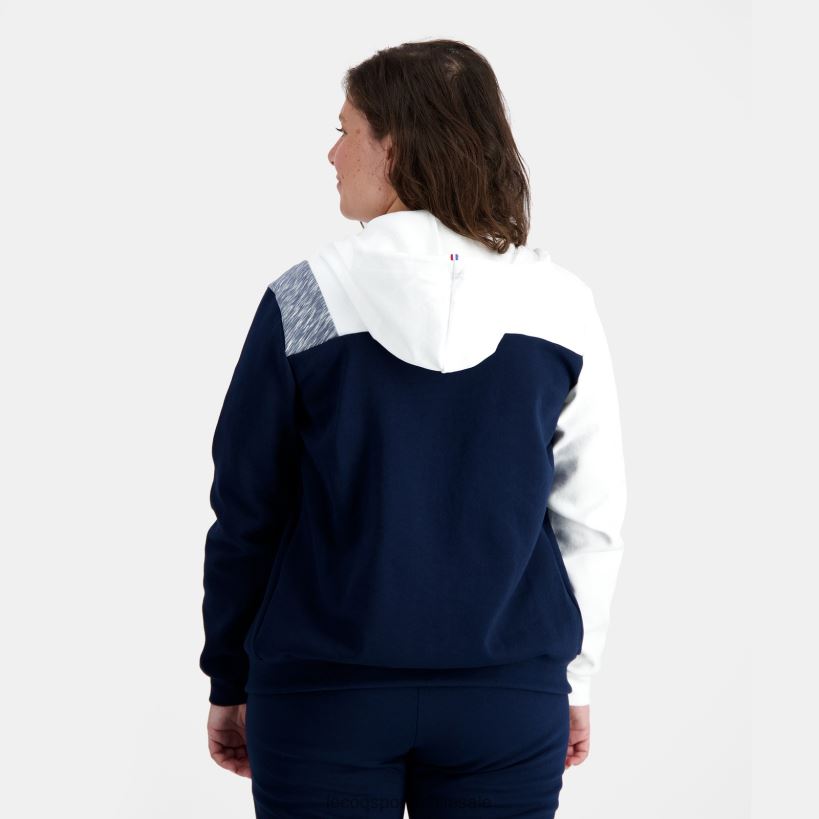 hombres sudadera con capucha y cremallera azul T24B222 Le Coq Sportif ropa