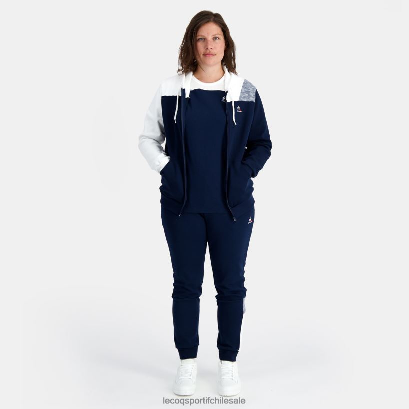 hombres sudadera con capucha y cremallera azul T24B222 Le Coq Sportif ropa