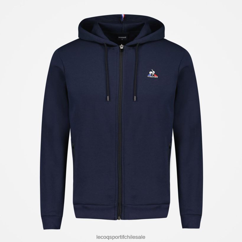hombres sudadera con capucha y cremallera azul T24B247 Le Coq Sportif ropa