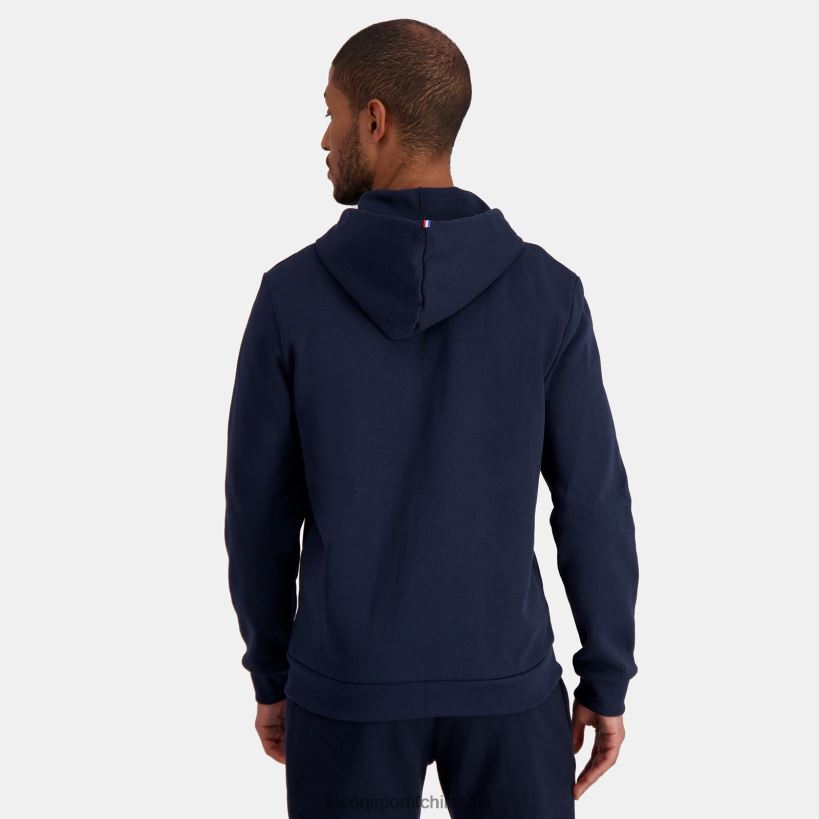 hombres sudadera con capucha y cremallera azul T24B247 Le Coq Sportif ropa