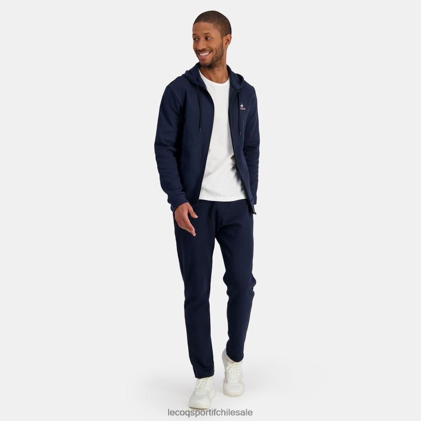 hombres sudadera con capucha y cremallera azul T24B247 Le Coq Sportif ropa