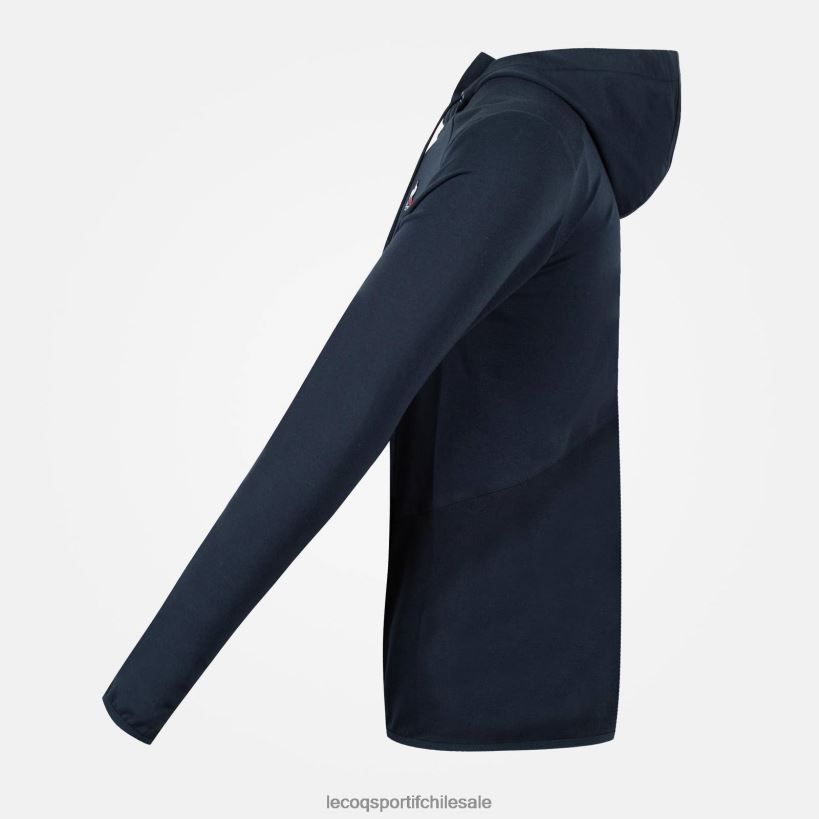 hombres sudadera con capucha y cremallera azul T24B2490 Le Coq Sportif ropa