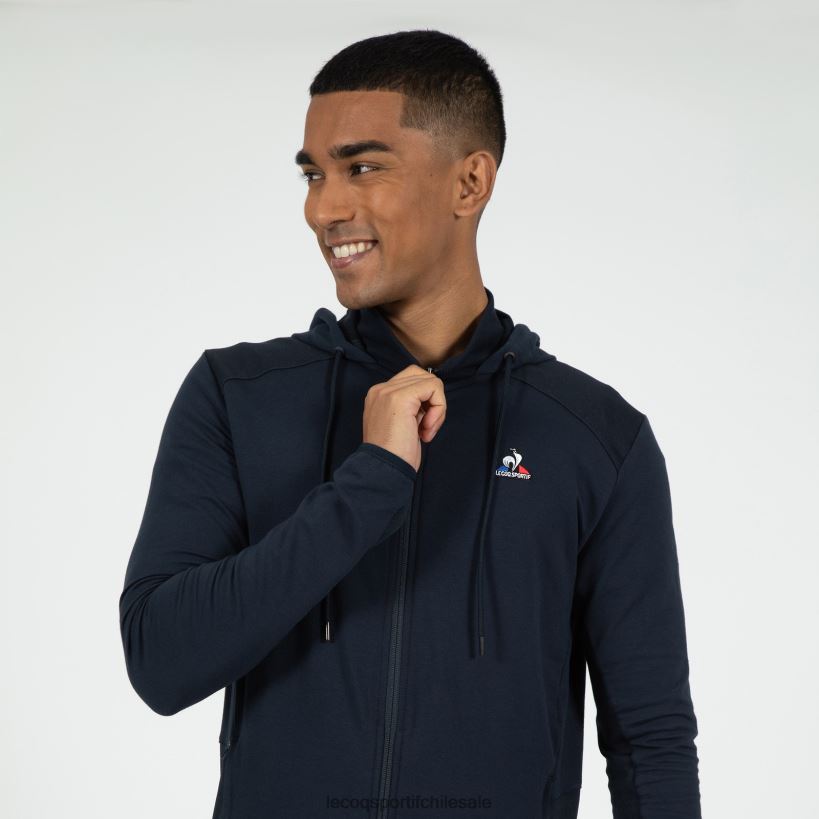 hombres sudadera con capucha y cremallera azul T24B2490 Le Coq Sportif ropa