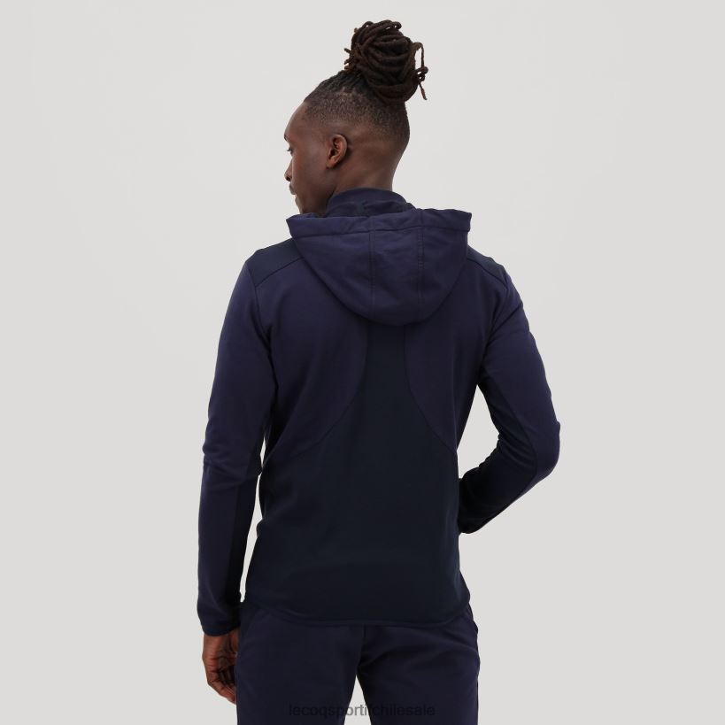 hombres sudadera con capucha y cremallera azul T24B2490 Le Coq Sportif ropa