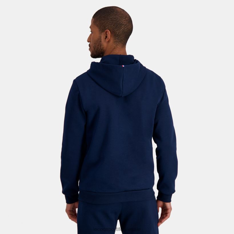 hombres sudadera con capucha y cremallera azul T24B249 Le Coq Sportif ropa