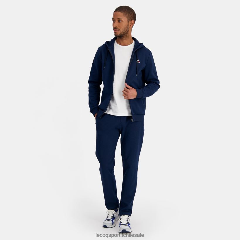 hombres sudadera con capucha y cremallera azul T24B249 Le Coq Sportif ropa