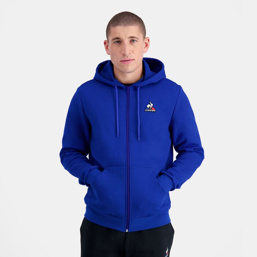 hombres sudadera con capucha y cremallera azul T24B254 Le Coq Sportif ropa