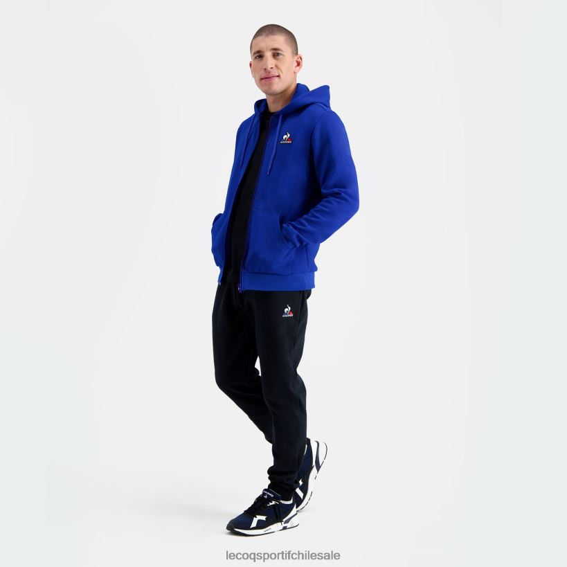 hombres sudadera con capucha y cremallera azul T24B254 Le Coq Sportif ropa