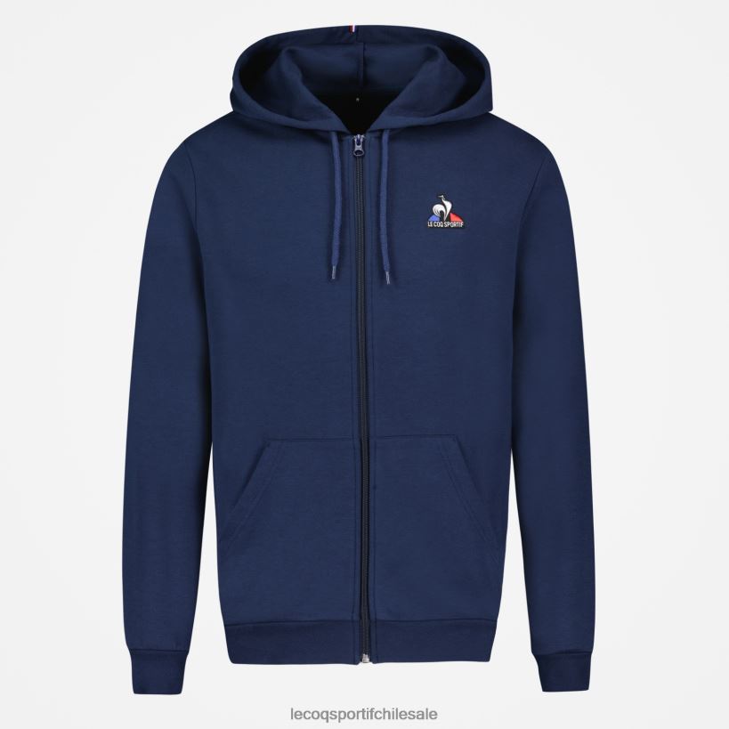hombres sudadera con capucha y cremallera azul T24B255 Le Coq Sportif ropa