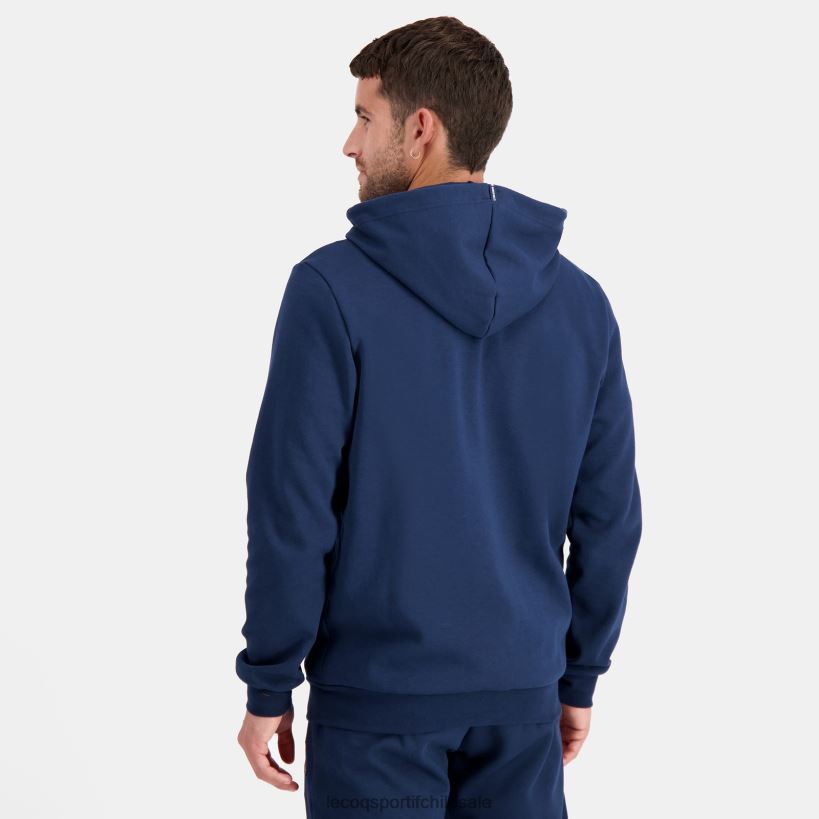 hombres sudadera con capucha y cremallera azul T24B255 Le Coq Sportif ropa