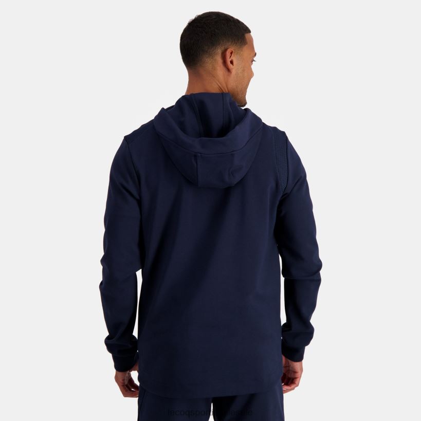hombres sudadera con capucha y cremallera azul T24B269 Le Coq Sportif ropa