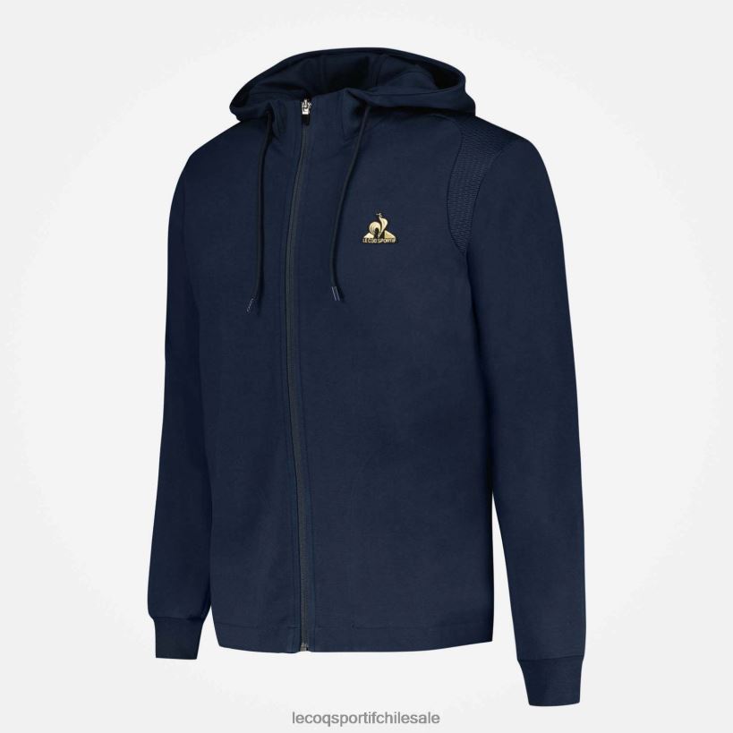 hombres sudadera con capucha y cremallera azul T24B269 Le Coq Sportif ropa