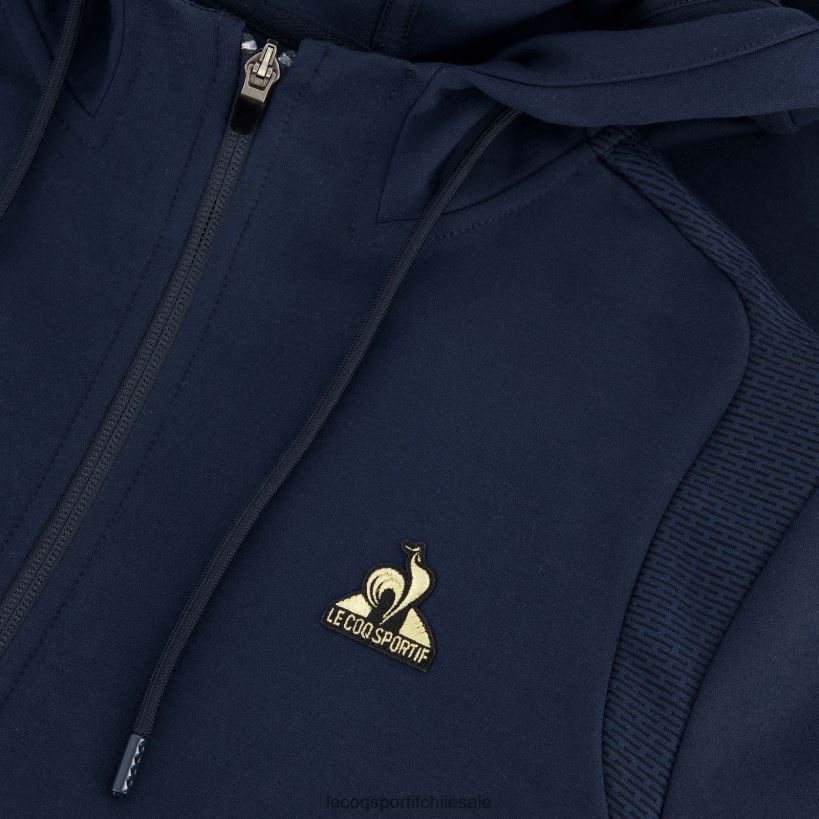 hombres sudadera con capucha y cremallera azul T24B269 Le Coq Sportif ropa