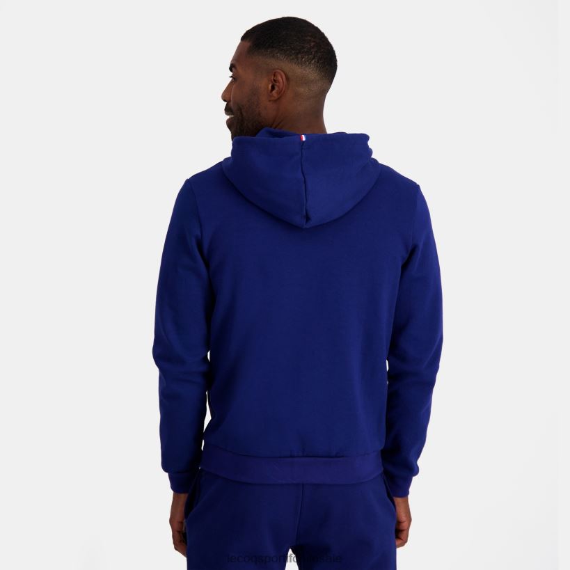 hombres sudadera con capucha y cremallera - france rugby blue T24B228 Le Coq Sportif ropa