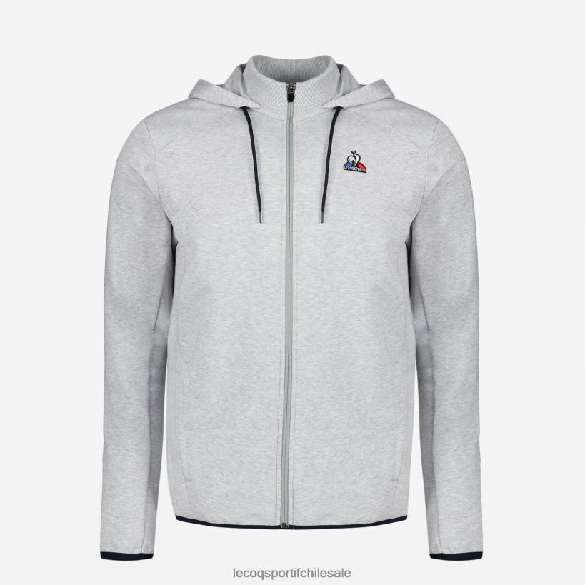 hombres sudadera con capucha y cremallera gris T24B2485 Le Coq Sportif ropa