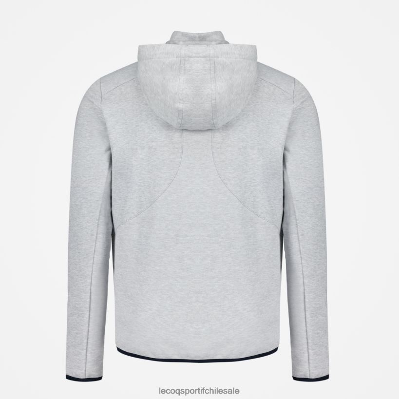 hombres sudadera con capucha y cremallera gris T24B2485 Le Coq Sportif ropa