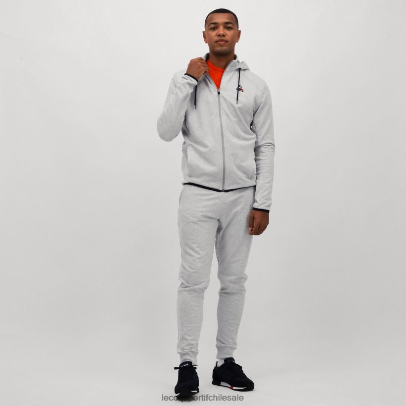 hombres sudadera con capucha y cremallera gris T24B2485 Le Coq Sportif ropa