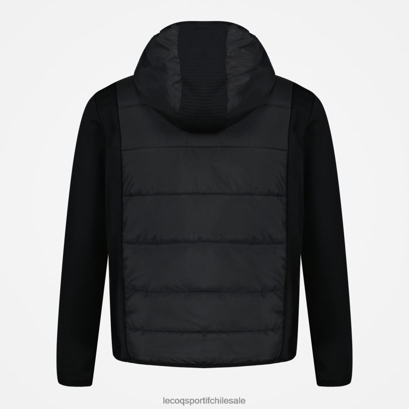 hombres sudadera con capucha y cremallera negra T24B2450 Le Coq Sportif ropa