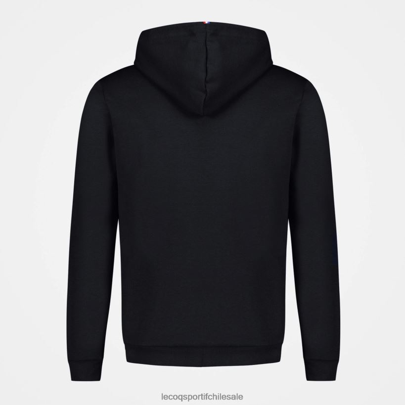 hombres sudadera con capucha y cremallera negra T24B248 Le Coq Sportif ropa