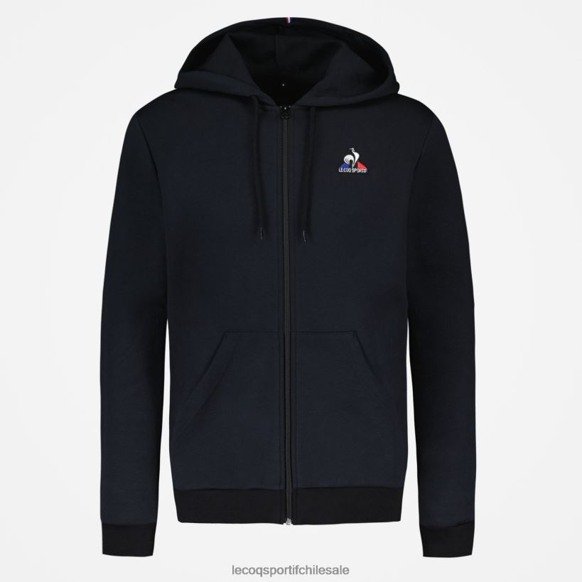 hombres sudadera con capucha y cremallera negra T24B256 Le Coq Sportif ropa