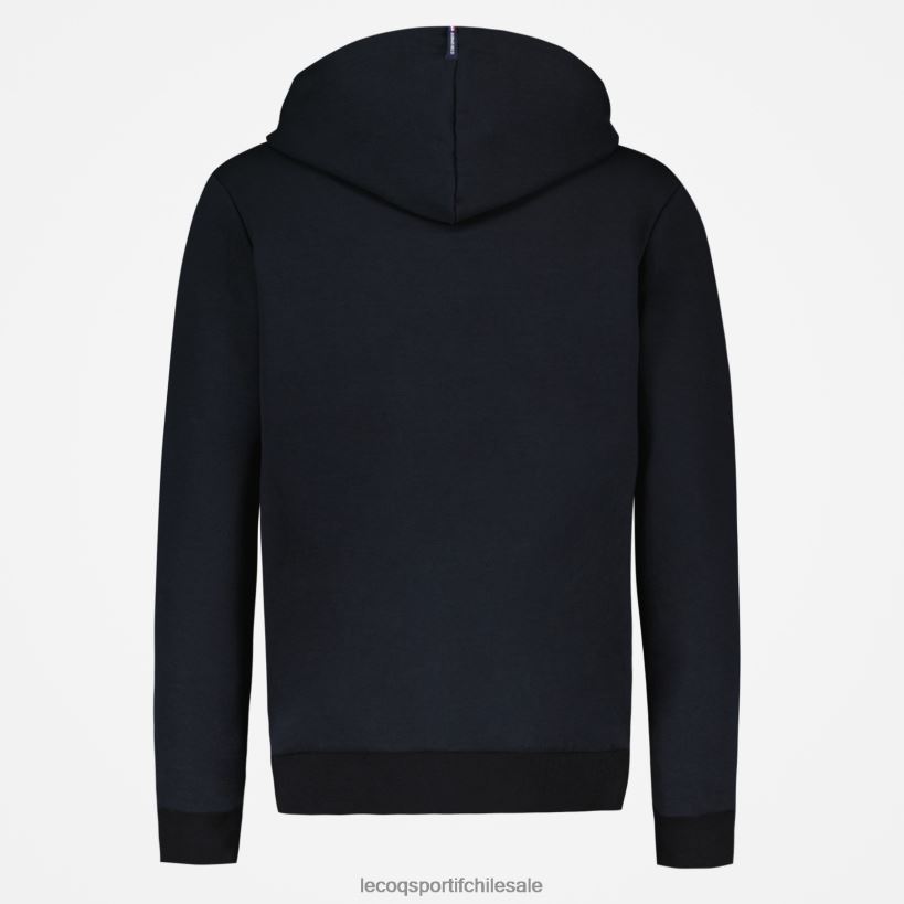 hombres sudadera con capucha y cremallera negra T24B256 Le Coq Sportif ropa