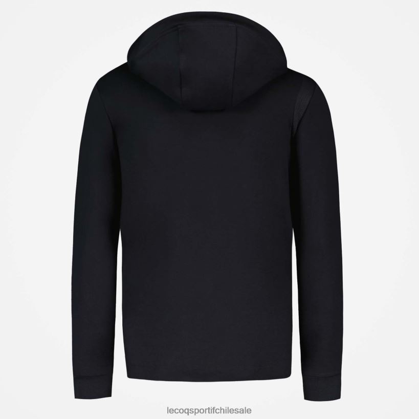 hombres sudadera con capucha y cremallera negra T24B270 Le Coq Sportif ropa