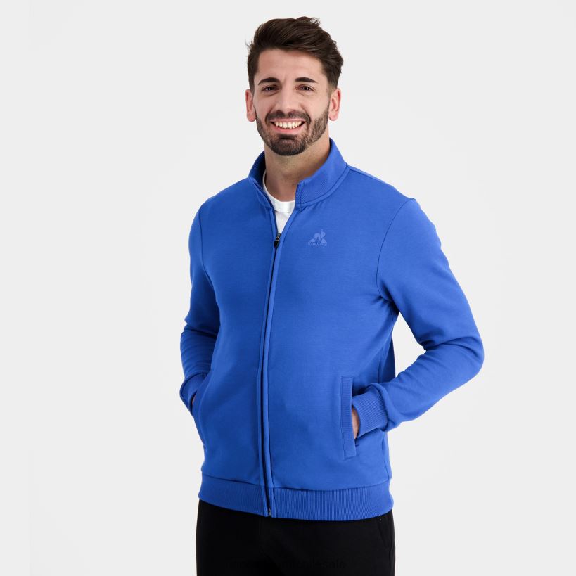 hombres sudadera con cremallera azul T24B212 Le Coq Sportif ropa