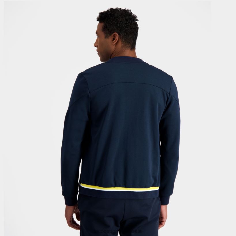 hombres sudadera con cremallera azul T24B219 Le Coq Sportif ropa