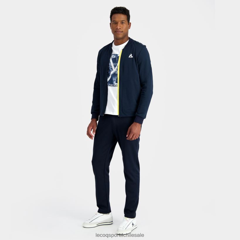 hombres sudadera con cremallera azul T24B219 Le Coq Sportif ropa