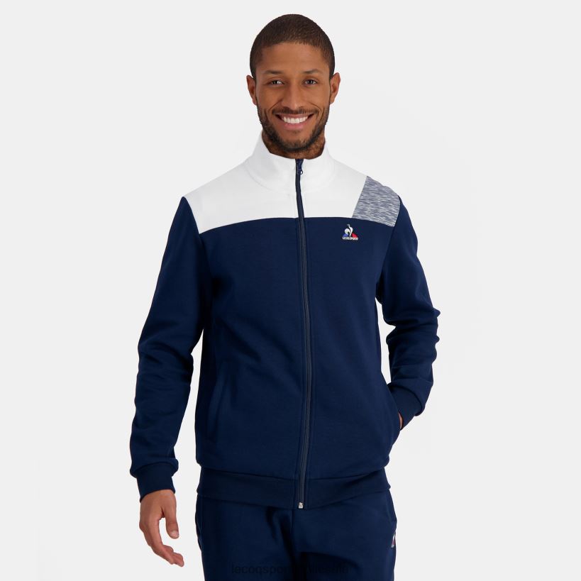 hombres sudadera con cremallera azul T24B223 Le Coq Sportif ropa