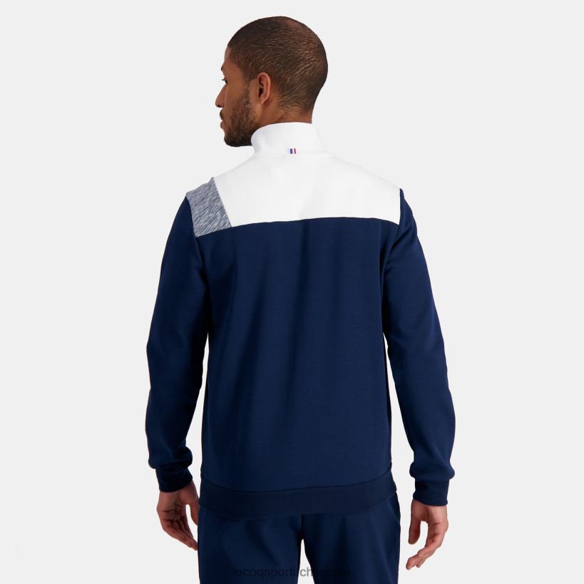 hombres sudadera con cremallera azul T24B223 Le Coq Sportif ropa