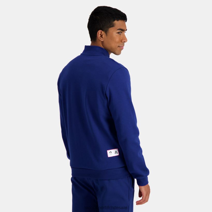 hombres sudadera con cremallera azul T24B232 Le Coq Sportif ropa