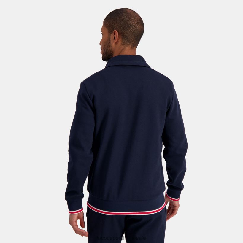 hombres sudadera con cremallera azul T24B2431 Le Coq Sportif ropa