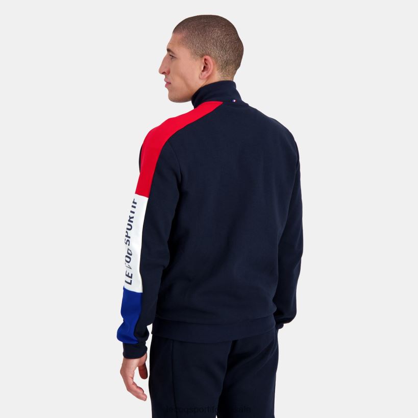 hombres sudadera con cremallera azul T24B2455 Le Coq Sportif ropa