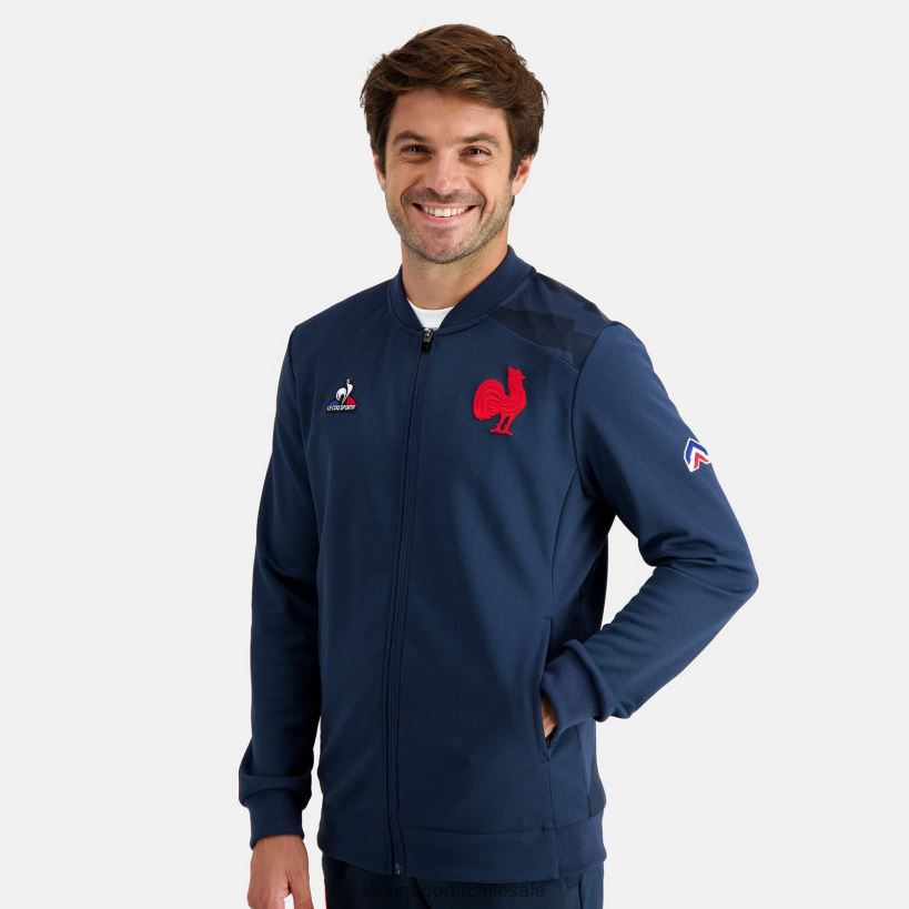 hombres sudadera con cremallera azul T24B2474 Le Coq Sportif ropa