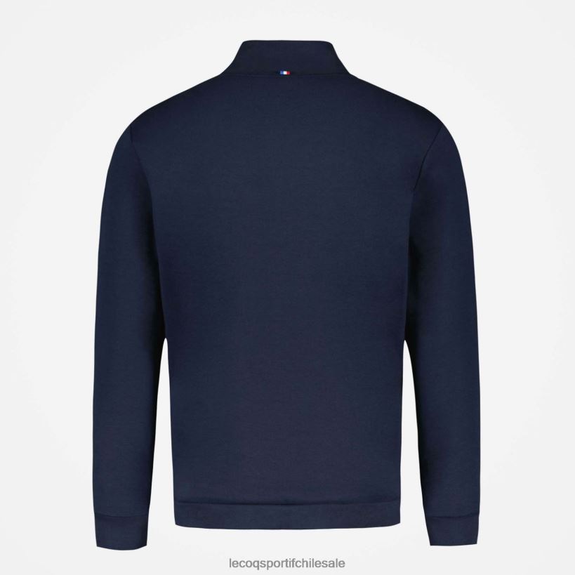 hombres sudadera con cremallera azul T24B250 Le Coq Sportif ropa