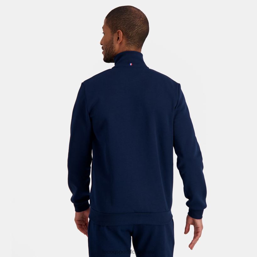 hombres sudadera con cremallera azul T24B252 Le Coq Sportif ropa