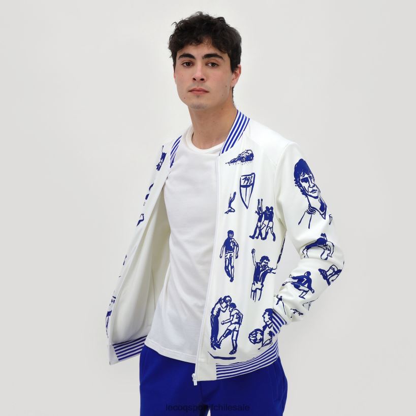 hombres sudadera con cremallera blanca T24B2472 Le Coq Sportif ropa