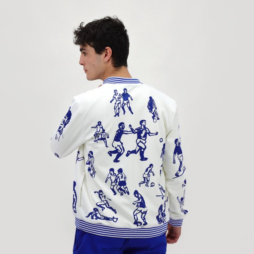 hombres sudadera con cremallera blanca T24B2472 Le Coq Sportif ropa