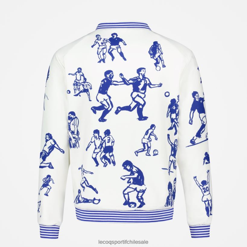 hombres sudadera con cremallera blanca T24B2472 Le Coq Sportif ropa
