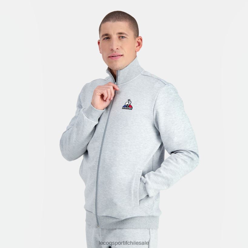 hombres sudadera con cremallera gris T24B257 Le Coq Sportif ropa