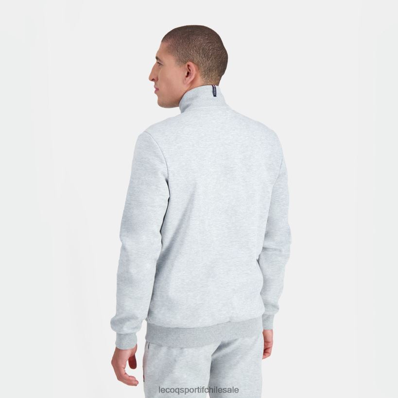 hombres sudadera con cremallera gris T24B257 Le Coq Sportif ropa